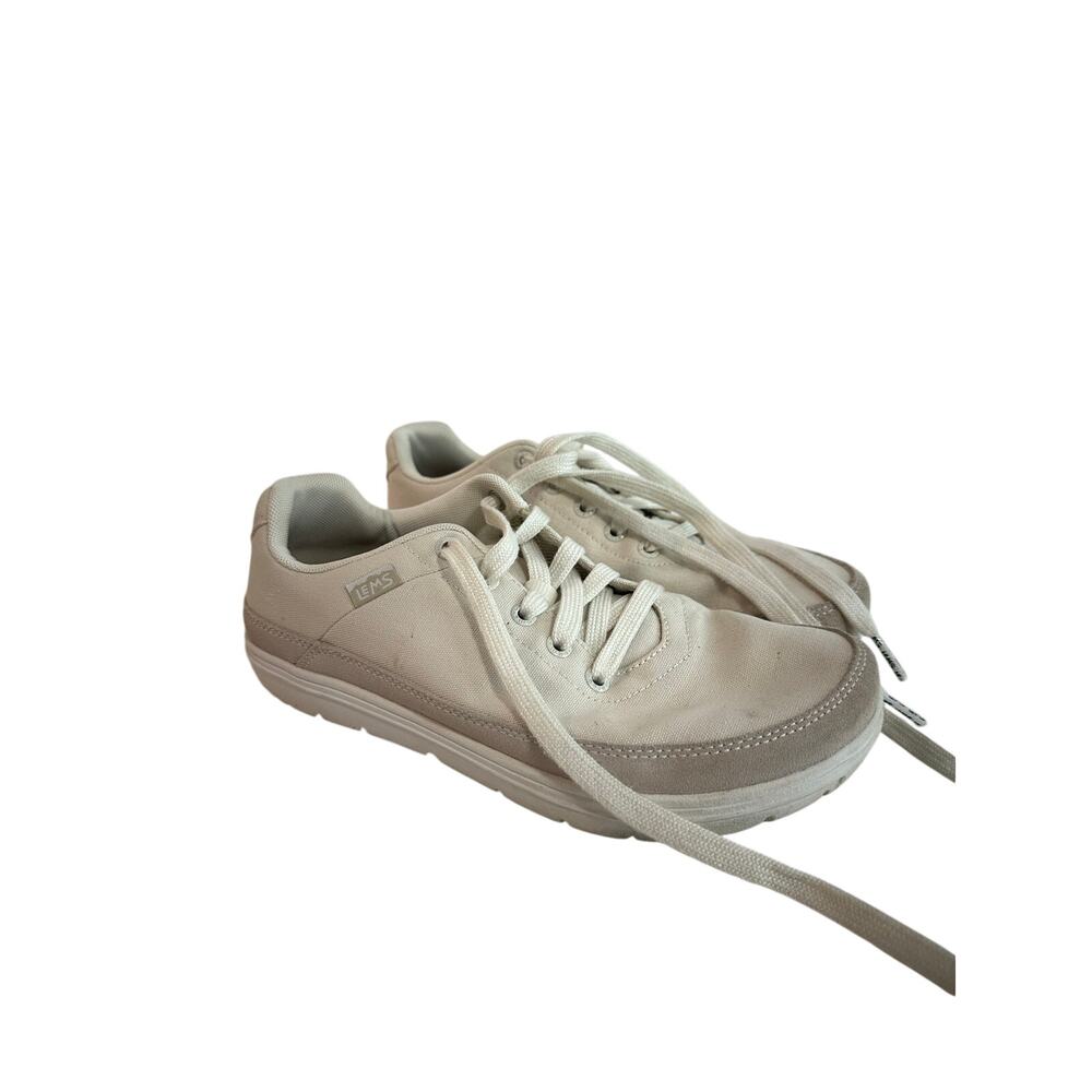 Lems Chillum Men’s 7/Womens 8.5 Canvas Zero Drop Barefoot Outdoor Sneakers White